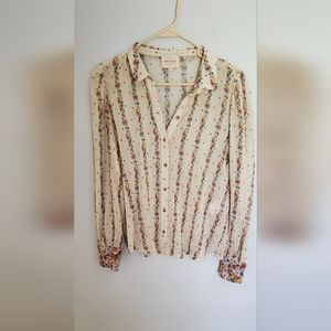 Sezane Claudio Los Angeles Floral Button Down Shirt